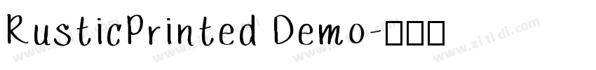 RusticPrinted Demo字体转换